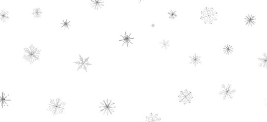 Snowflake Cascade: Mesmerizing 3D Illustration Depicting Descending Christmas Snowflakes