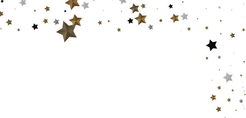 Festive Celestial Cascade: Mesmerizing 3D Illustration of Descending Christmas Stars