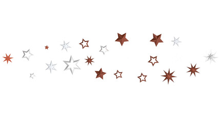 Starry Christmas Cascade: Radiant 3D Illustration Showcasing Falling Holiday Starlight Streams