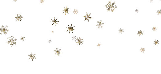 Whirling Snowflakes: Enthralling 3D Illustration of Falling Festive Snow Crystals