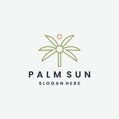 Palm logo vector icon illustration style