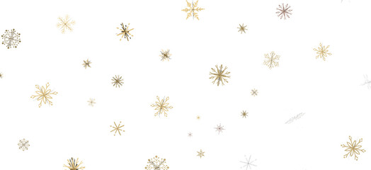 Whirling Snowflakes: Enthralling 3D Illustration of Falling Festive Snow Crystals