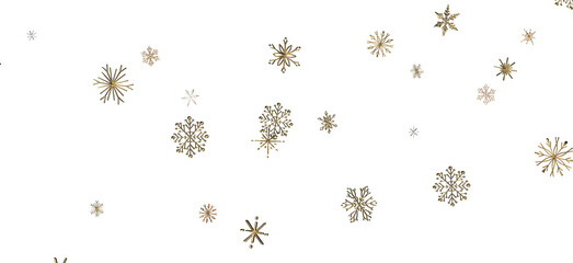 Whirling Snowflakes: Enthralling 3D Illustration of Falling Festive Snow Crystals