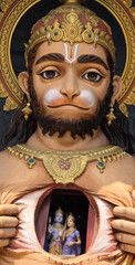 Close-Up of Hanuman's Divine Heart