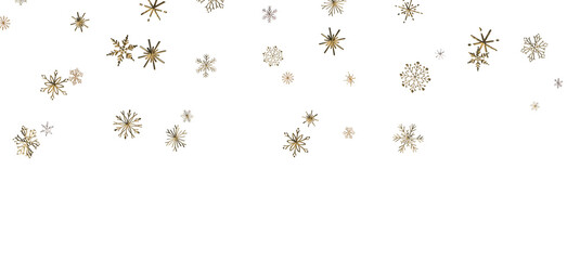 Whirling Snowflakes: Enthralling 3D Illustration of Falling Festive Snow Crystals