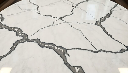 Fototapeta premium marble table top with a marble pattern on it