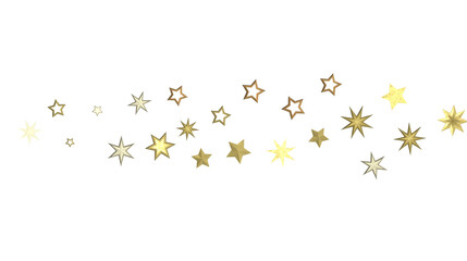 Stardust Christmas Shower: Mesmerizing 3D Illustration Depicting Descending Holiday Star Particles