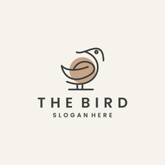 Bird logo vector icon illustration style
