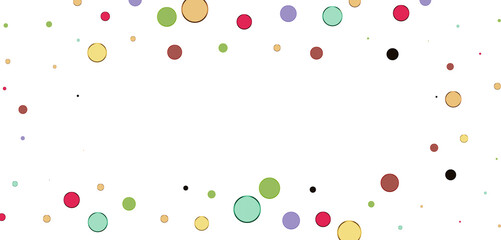 Multicolored paper confetti on transparent background. Realistic confetti flying. Colorful scattered items to holiday decorations.