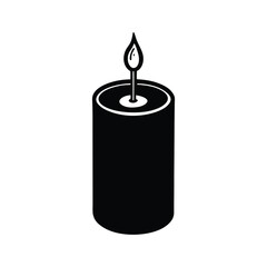 Candle vector silhouette