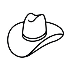 cowboy hat vector line art