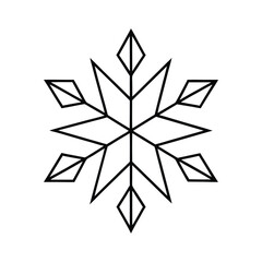 Snowflake vetor line art