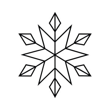 Snowflake vetor line art