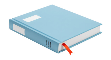 Isolated Blue Book with Bookmark