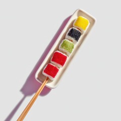 Sushi platter with minimalism, pure elegance, refined white background