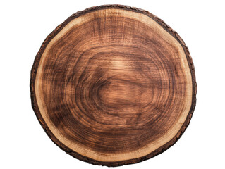 Natural wood slice for rustic decor and craft projects, cut out 