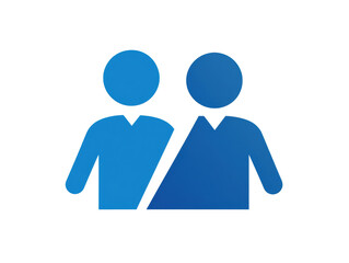 Obraz premium Two abstract figures symbolizing partnership and collaboration, cut out 