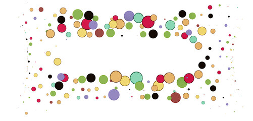 Confetti, paper triangle on the floor, fancy, colorful, celebration party