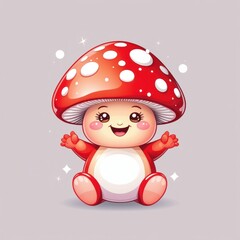 Cute Mushroom Character