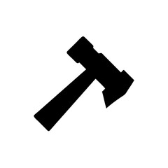 Black silhouette hammer tool