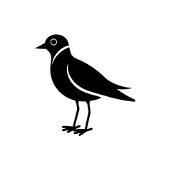 Simple bird silhouette vector