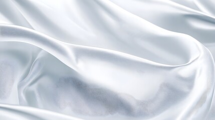 Obraz premium Smooth, flowing, white fabric texture close-up.