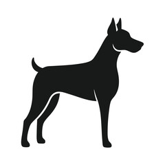 dog silhouette icon on white background