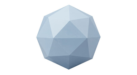 Isolated Icosahedron Geometric Shape