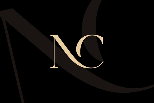 NC or CN letter logo icon design. Classic style luxury initials monogram.
