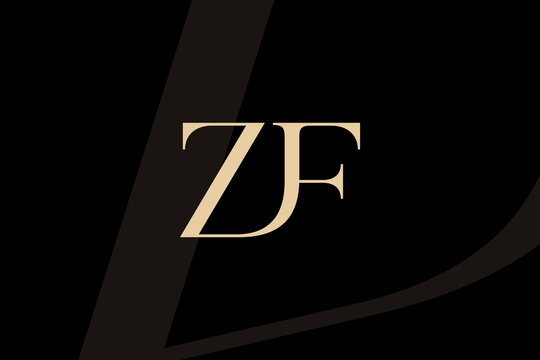 ZF or FZ letter logo icon design. Classic style luxury initials monogram.