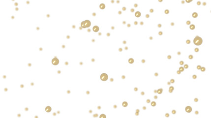 Luxury, elegant background image of golden pearls floating on white. Perfect for websites, presentations, and more.