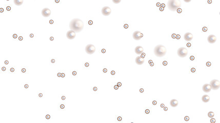 Beautiful image of white pearls floating on a clean white background. Perfect for elegant designs.