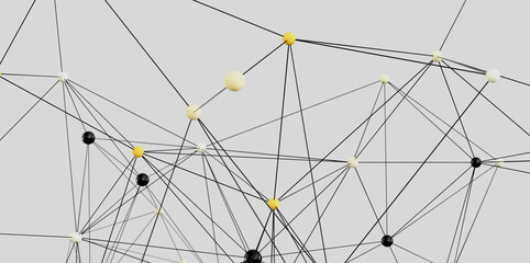 Abstract image depicting a network of interconnected nodes. Ideal for technology, connection, and...