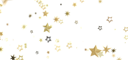 Abstract festive background with gold stars. Perfect for holidays, celebrations, and more.