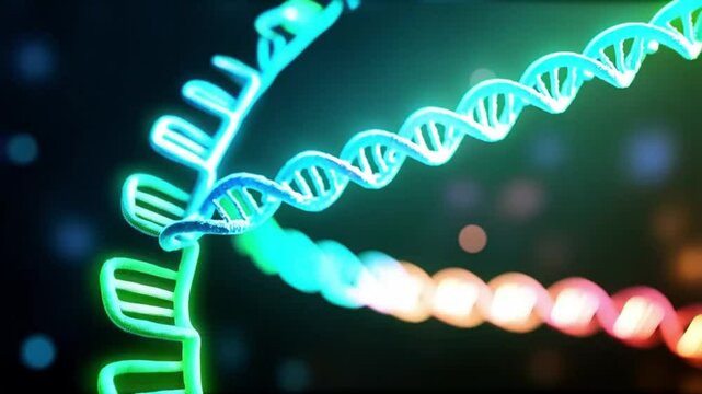 The scientist studied the DNA carefully, unlocking secrets about heredity and genetic inheritance in organisms.