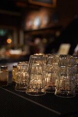 Stack of Glasses on the Table