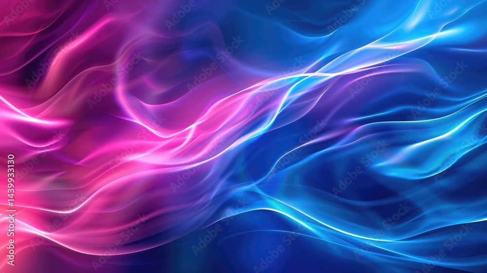 Poster abstract picture of neon light particle with digital technology style design connecting become dynam