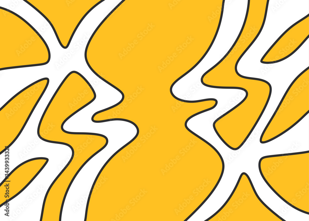 Poster abstract background with wavy line pattern and with some copy space area
