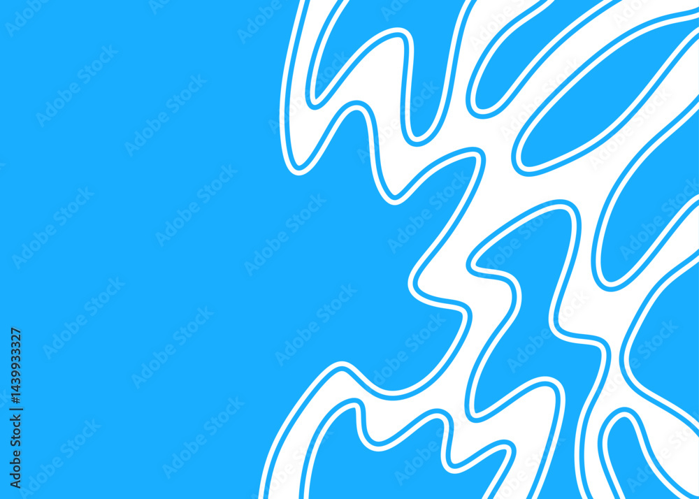 Poster abstract background with wavy line pattern and with some copy space area