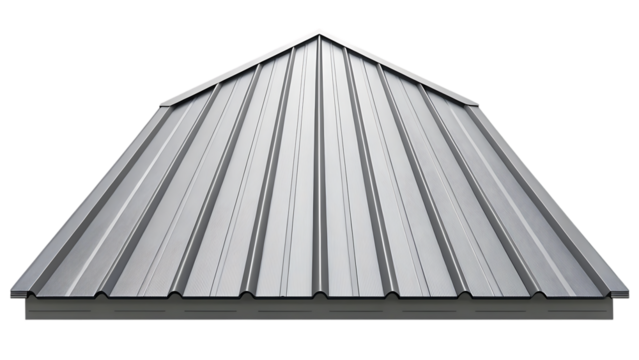 Metal roof texture, gray, close up