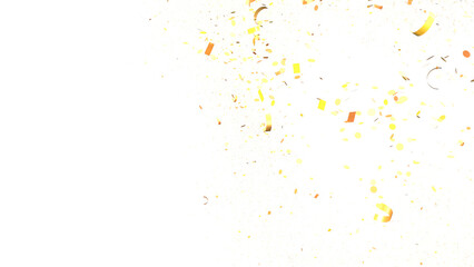 gold  Shower: Dynamic 3D Illustration of Dancing gold Confetti