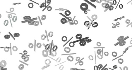 3d Sales icons floating in the air 3D rendering