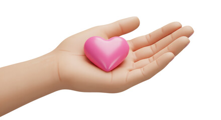 Fototapeta premium Isolated Heart in Hand