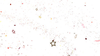 Stellar Christmas Symphony: Exquisite 3D Illustration of Falling Stars in Harmonious Motion for the Holidays