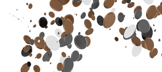gold  Bliss: Exquisite 3D Illustration of Blissful gold Confetti
