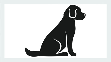 dog silhouette vector illustration