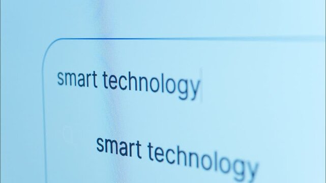 Intelligent search technology revealing personalized suggestions while typing, demonstrating seamless user interaction with digital interface on computer screen