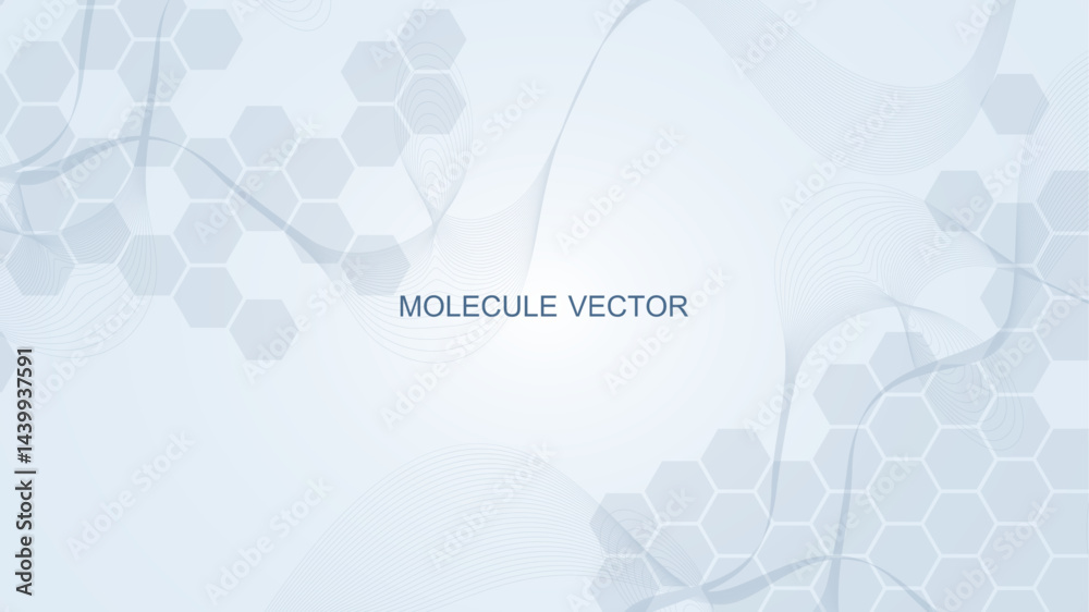 Aufkleber abstract technology connect background lines and dots with hexagons. modern hexagons technology conc