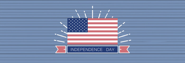 Independence Day of the United States of America. National flag on a stylish background.