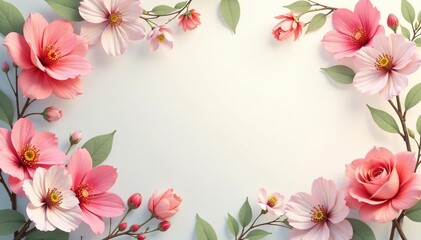 Fototapeta premium Subtle, overlapping floral motifs on a soft background, fabric, flower